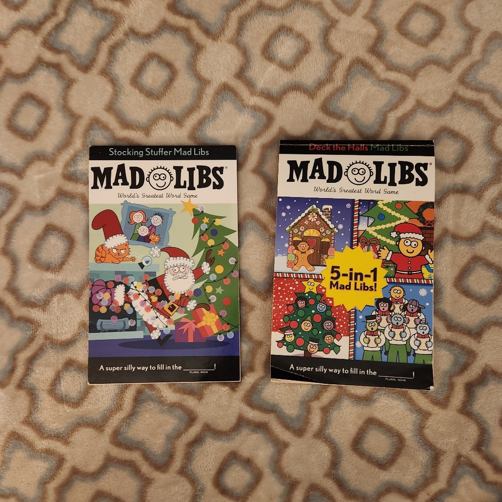 Two Christmas Mad Libs Books